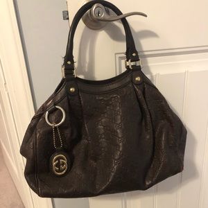 Gucci Sukey brown leather purse